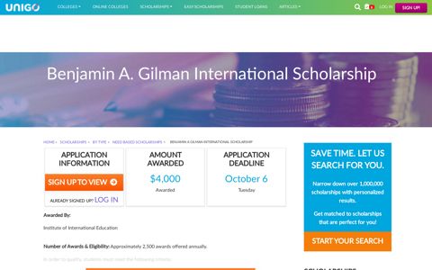 Benjamin A. Gilman International Scholarship Details - Apply ...