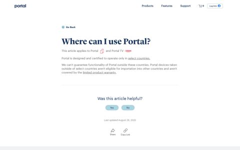 Where can I use Portal? - Facebook Portal