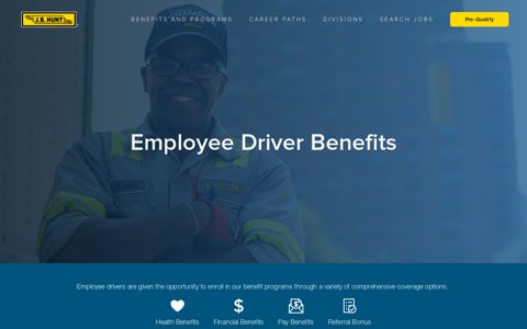Benefits and Programs | Driver Benefits | Drive J.B. Hunt