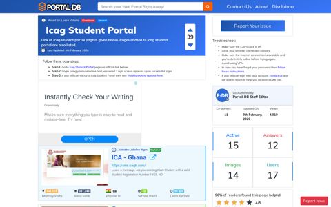 Icag Student Portal
