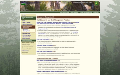 Florida National Scenic Trail - Resource Management