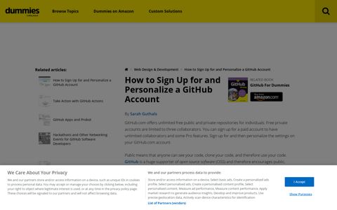 How to Sign Up for and Personalize a GitHub Account ...