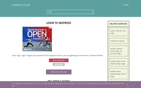 Login to InXpress - General Information about Login