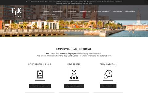 Employee Health Portal — EPIC Steak