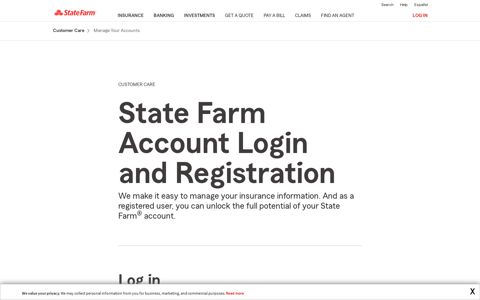 Online Account Login and Registration - State Farm®
