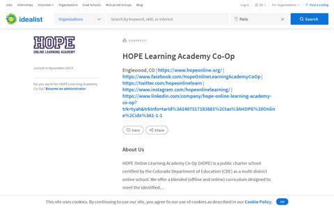 HOPE Learning Academy Co-Op - Idealist
