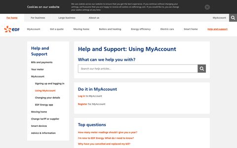 Using MyAccount | EDF