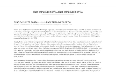bnsf employee portal - Umergency