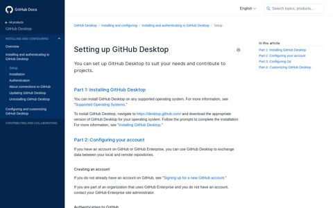 Setting up GitHub Desktop - GitHub Docs