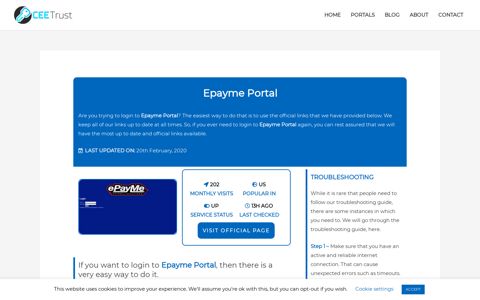 Epayme Portal - Find Official Portal - CEE Trust