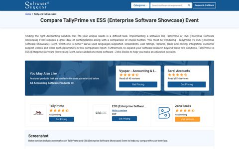 TallyPrime vs ESS (Enterprise Software Showcase) Event ...