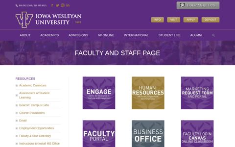 Faculty and Staff Page - Iowa Wesleyan University