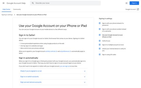 Use your Google Account on your iPhone or iPad - Google ...