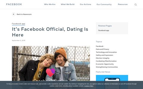 It's Facebook Official, Dating Is Here - About Facebook