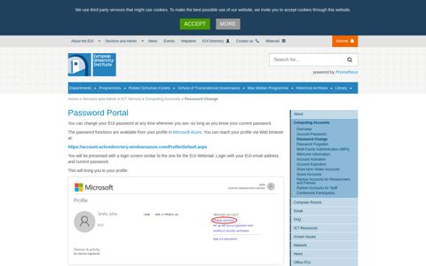 Password Portal • European University Institute
