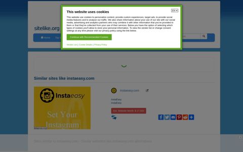 Top 7 Similar web sites like instaeasy.com and alternatives