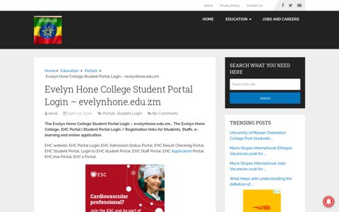 Evelyn Hone College Student Portal Login – evelynhone.edu.zm