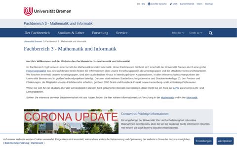 Fachbereich 3 - Mathematik und Informatik ... - Uni Bremen