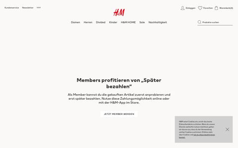 H&M-Mitgliedschaft | Anmelden für Punkte + Angebote
