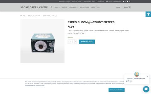 ESPRO BLOOM 50-COUNT FILTERS - Stone Creek Coffee