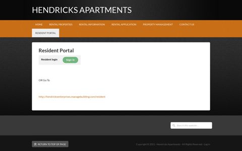 Resident Portal - Hendricks Apartments