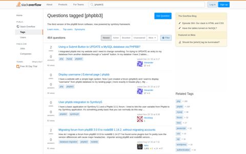 Newest 'phpbb3' Questions - Stack Overflow