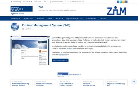 Content Management System (CMS) - Uni-DUE