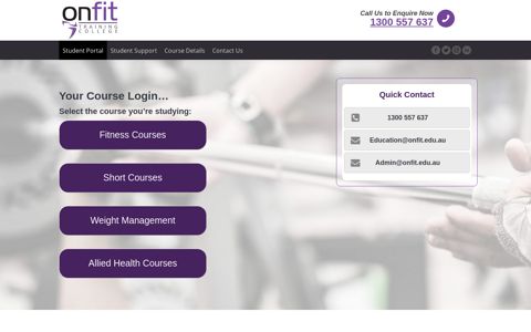 Online Fitness Courses & PT Training - Onfit Training College
