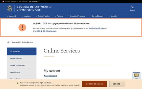 Online Services | Georgia Department of Driver Services