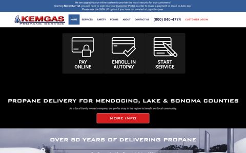 Kemgas | Propane delivery service in Fort Bragg and Ukiah ...