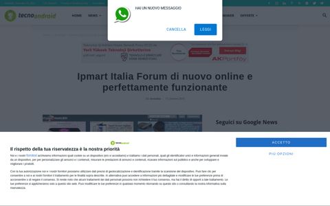 Ipmart Italia Forum di nuovo online e perfettamente funzionante