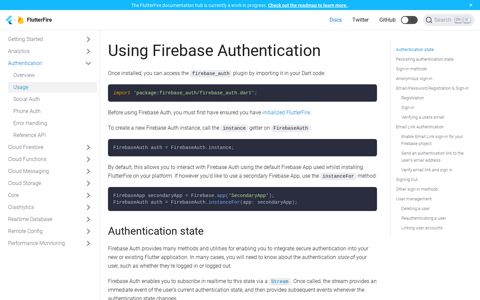 Using Firebase Authentication | FlutterFire