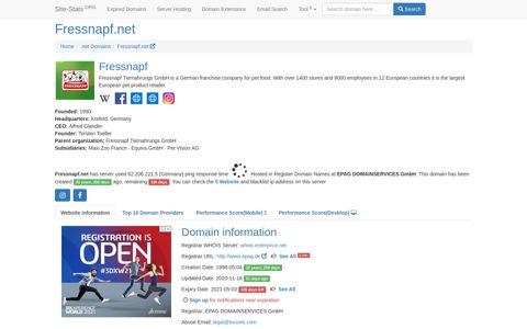 Fressnapf.net | 142 days left - Site-Stats .ORG
