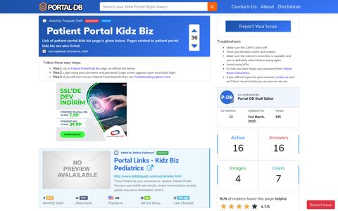 Patient Portal Kidz Biz