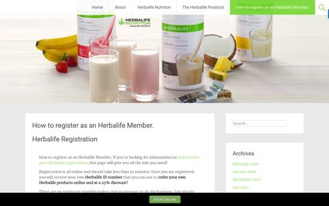 How to register as an Herbalife Member.