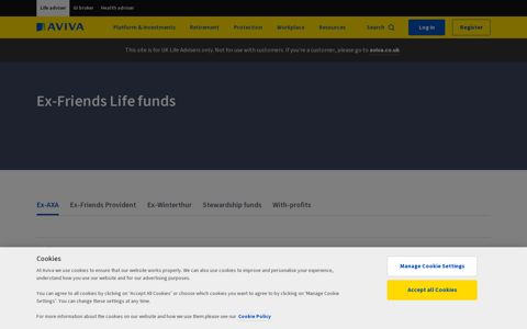 Aviva Adviser: Ex Friends Life Funds - Aviva