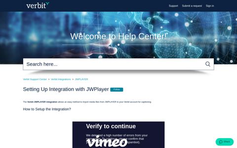 Setting Up Integration with JWPlayer – Verbit Support Center
