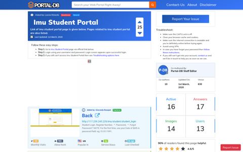Imu Student Portal