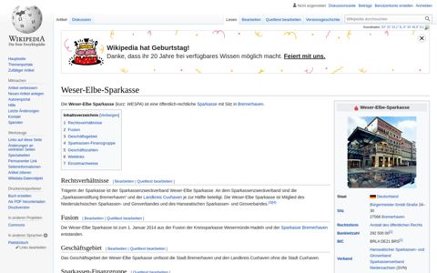 Weser-Elbe-Sparkasse – Wikipedia