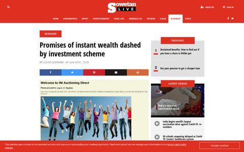 Promises of instant wealth dashed by investment scheme