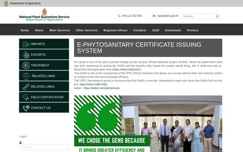National Plant Quarantine Service - e-Phytosanitary Certificate ...