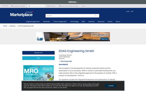 EDAG Engineering Gmbh | Aviation Companies Directory