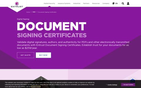 Document Signing Certificates - Entrust
