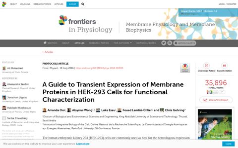 A Guide to Transient Expression of Membrane ... - Frontiers