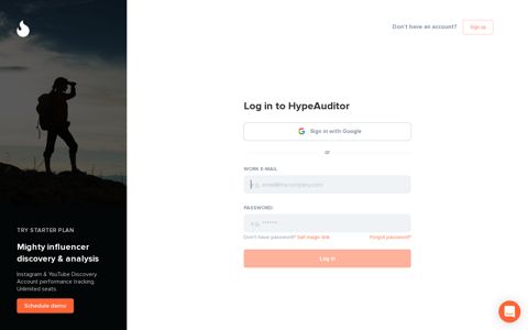Log in - HypeAuditor