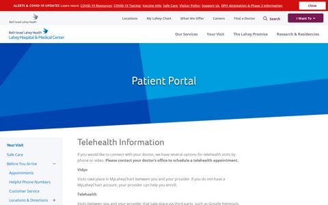 Patient Portal - Lahey Hospital & Medical Center, Burlington ...