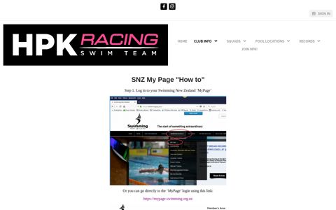 HPK Swim Club - SNZ My page - TeamUnify