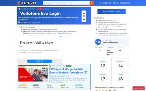 Vodafone Evo Login - Portal-DB.live