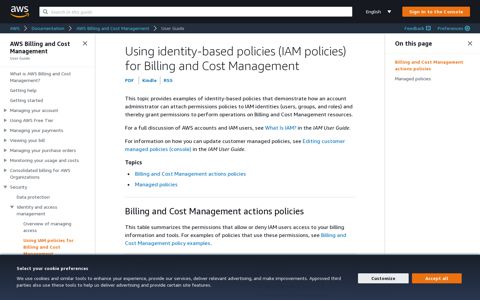 Using identity-based policies (IAM policies) for Billing and ...