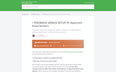 FEEDBACK GENIUS SETUP #1: Approved Email Senders ...